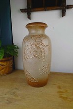 Vase West Germany Scheurich Keramik - Années 1960/70 - Décor Feuilles Automnales
