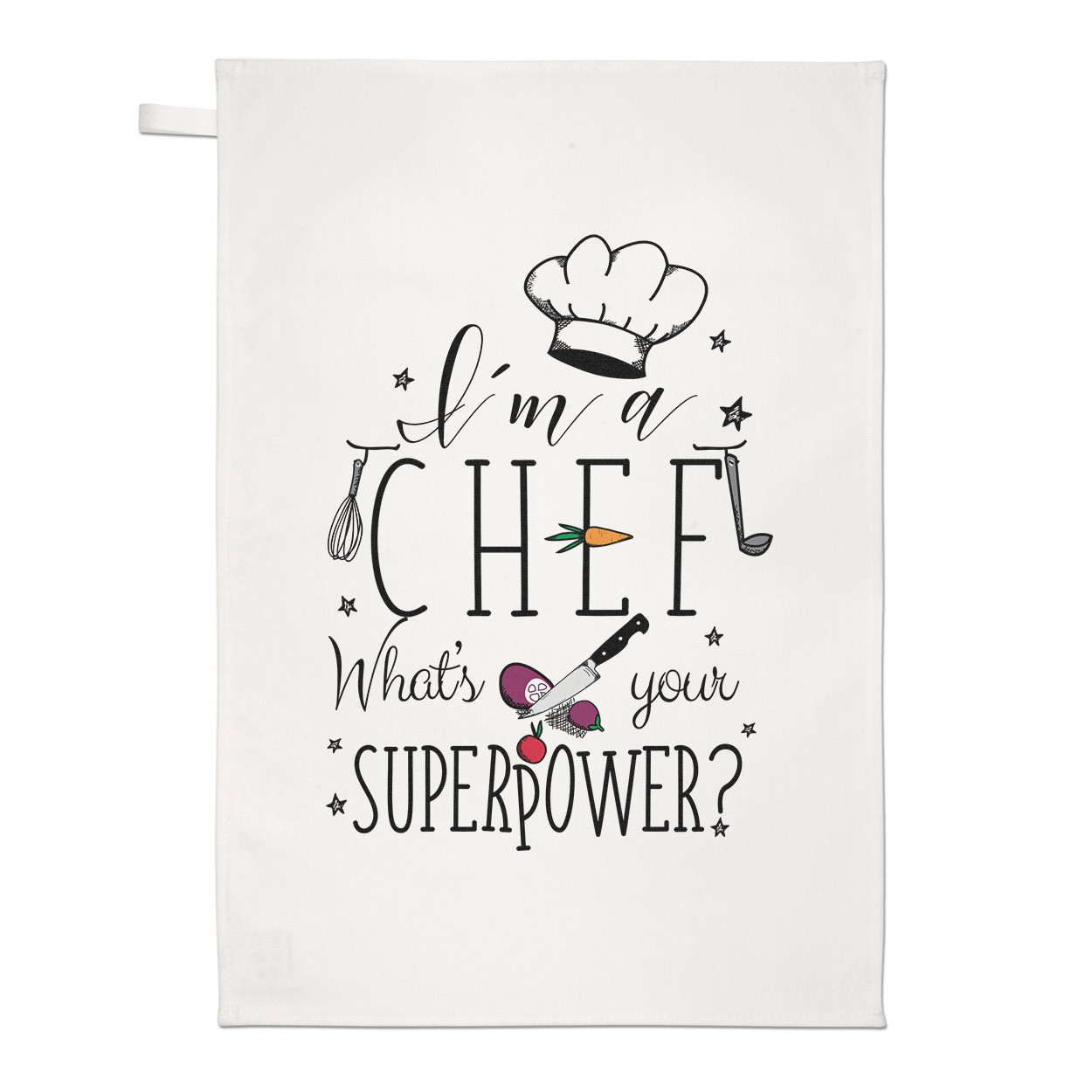I'm A Chef What's Your Superpower Tea Towel Dish Cloth - Superhero Funny Cook