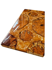 Tischplatte gestockte Birke + Epoxidharz  , handgefertigt ca  60 x 29 x 3,4 cm