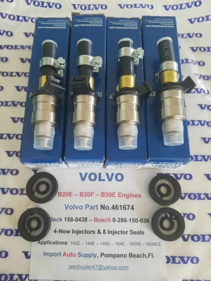 Volvo 1800E & ES - 142E, 144E, 145E Novo Conjunto de Injetor de Combustível de (4) - Volvo 461674  - Imagem 4 de 4
