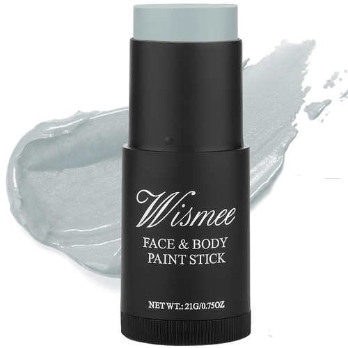 Light Grey Face Paint Stick, Non-Toxic Cream Grayscale Foundation Makeup, Sweatp