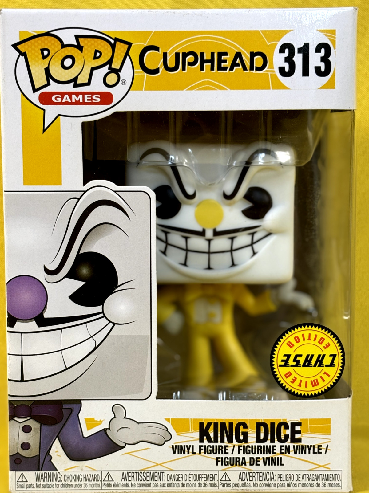 Funko Pop! Games Cuphead King Dice 313 Chase Limited Edition W/Protector! P56