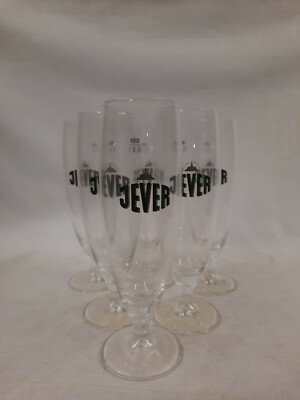 Jever Bierglas 6x 0,2 l Tulpe Glas Gastro Bierglas glatter Fuß Pokal