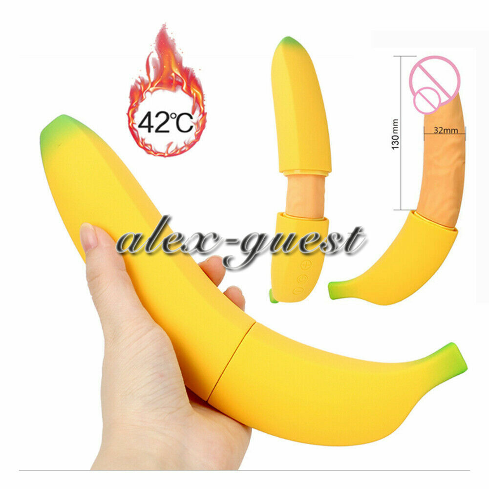 Sex Machine Vibrator Women Adult Toy Banana Shape Heating Penis Dildo Multispeed eBay