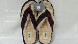 fur lined flip flop slippers