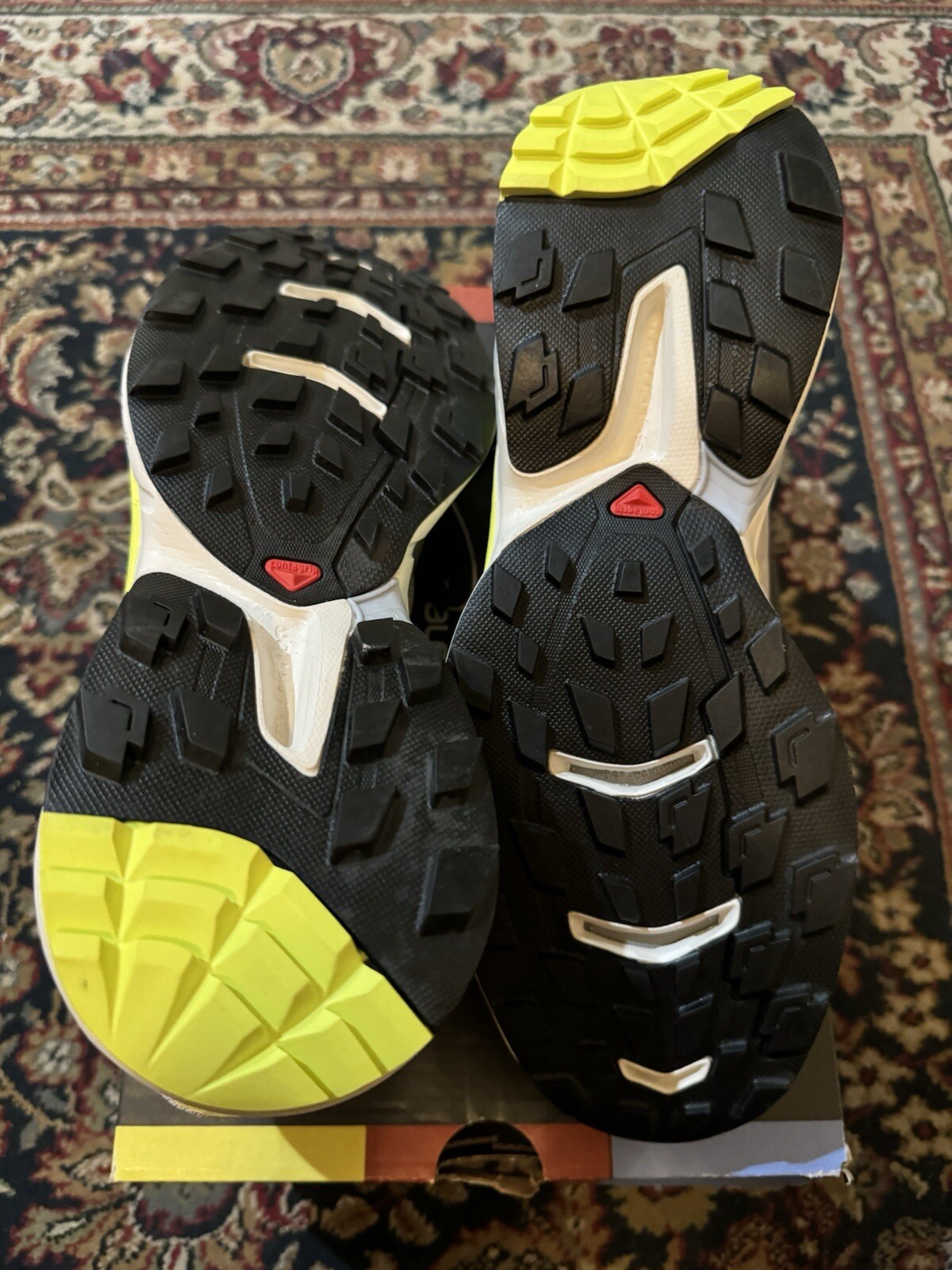 Scarpe da trekking Salomon XT Wings 2 grigio cenere giallo uomo taglia 8 5 sneakers NUOVE