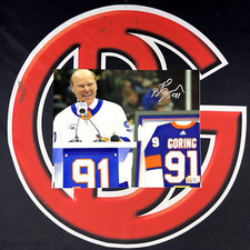 Butch Goring Autographed Number Retirement Speech 8X10 Steiner CX