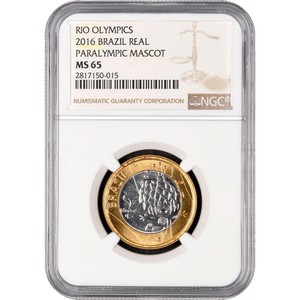 Brasil 1 Real Jogos Olimpicos Rio 16 Mascote Paralimpicos Ngc Ms 65 Km 727 Ebay