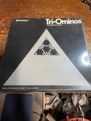 Tri-Ominos Triangle Board Vintage Board Game Pressman 4420 New In Package 1968