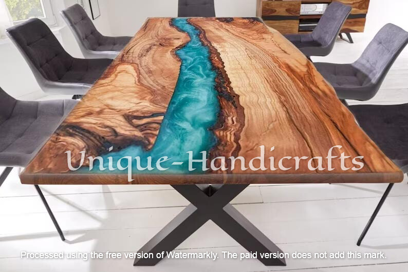 Epoxy Custom Coffee Table | Epoxy River Table | Resin end table | live edge Deco
