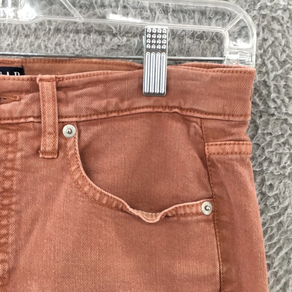 Pantalones de mezclilla Gap True ajustados para mujer 27 altos rosa mezcla de algodón tiro alto 5 bolsillos cremallera mosca Foto 3 de 4