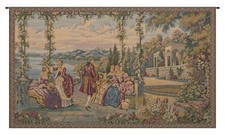 Dame e Lago Italian Tapestry Wall Art Hanging For Home Decor (New) 26x43 in