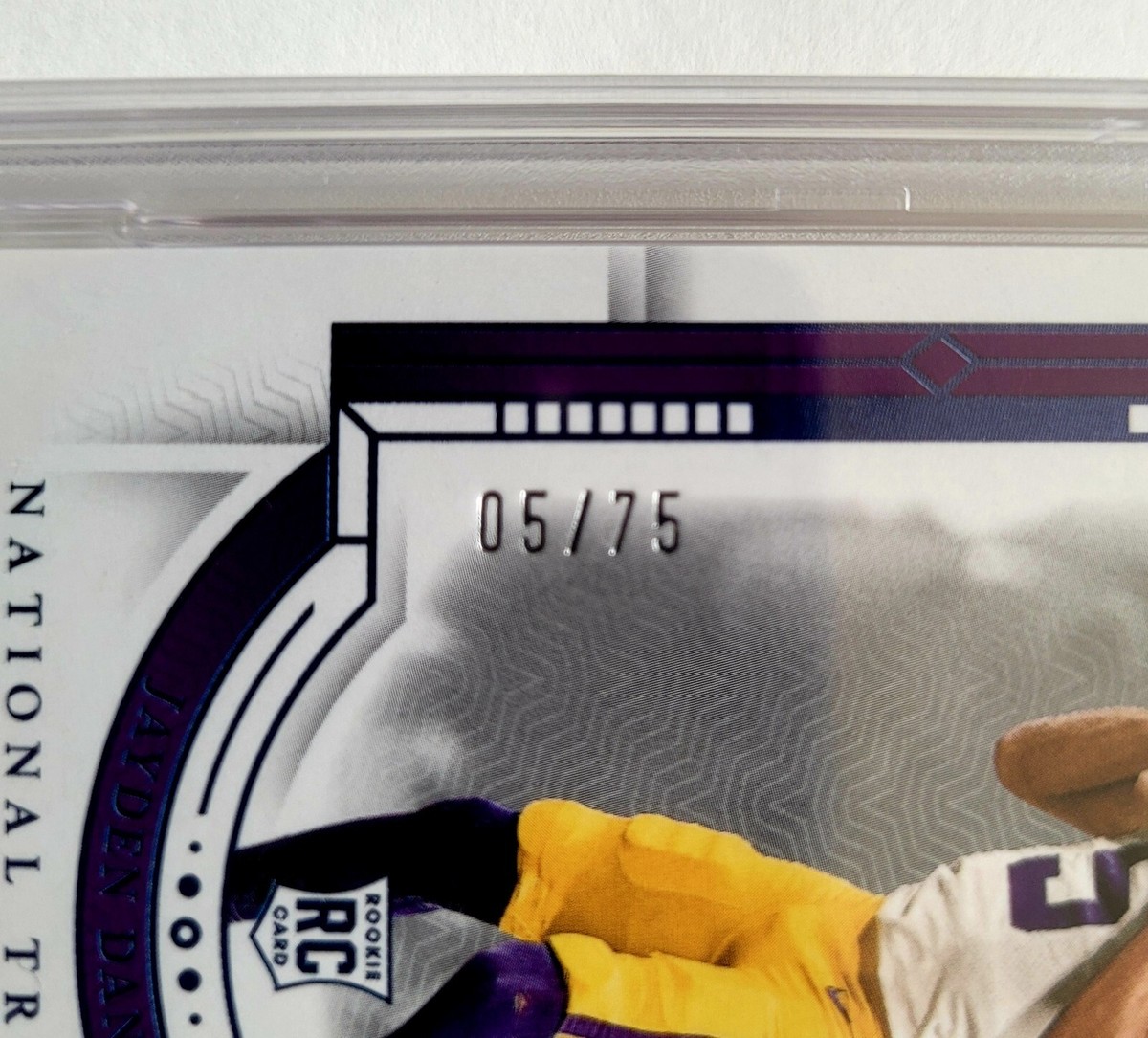 2024 PANINI NATIONAL TREASURES CLG JAYDEN DANIELS RC! 5/75! PSA 9