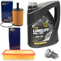 MotoröL Filter Set 5W30 5 Liter + ÖLablassschraube FüR VW Passat 3C2 2.0 TDI