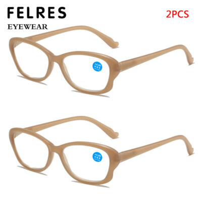 2 Pairs Butterfly Anti Blue Light Reading Glasses Men Women Full Frame Glasses