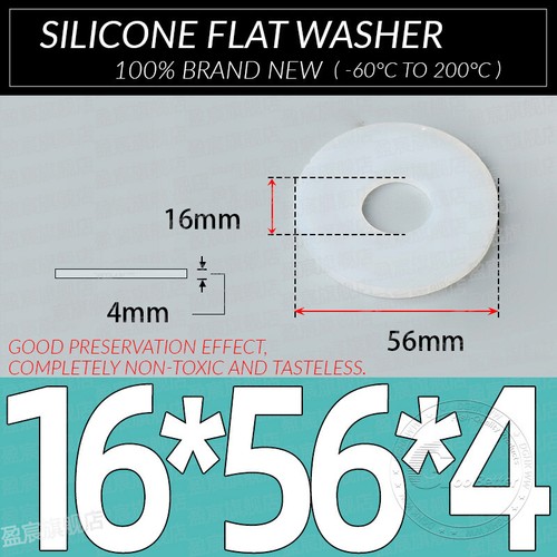 1MM - 5MM THICK WHITE SILICONE HIGH TEMP FLAT RING RUBBER WASHER SEAL GASKETS - Picture 198 of 255