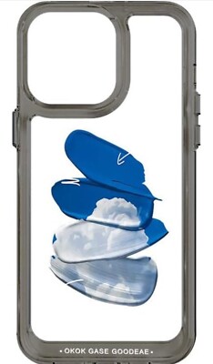 iPhone 13 pro max Case-Creative Blue Sky Clouds Graffiti  