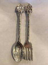 Vintage Souvenir Spoon Fork US Collectible Philippines Hut 4 7/8”