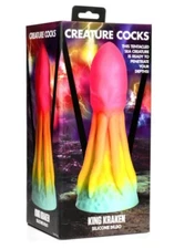Creature Cocks King Kraken Silicone Dildo with Suction Cup Base, New