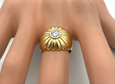 Bague Or 18 Carats Avec Diamants 0,25 Carat - Taille 53 - Occasion - 6,61 G