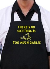 Funny Apron For Cooking There's No Such Thing As Too Much Garlic BBQ Chef Aprons