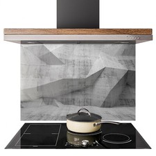 Glass Splashback Kitchen Tile Cooker Panel ANY SIZE Concrete Architecture 0737