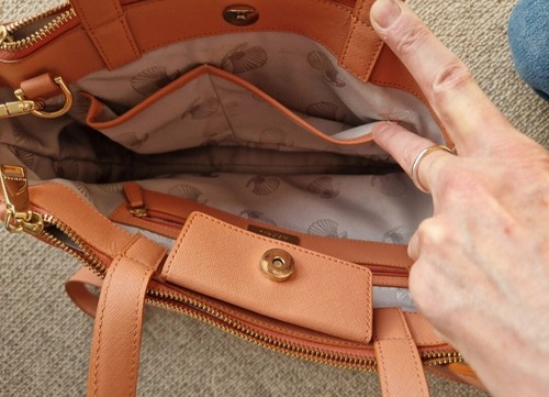 Modalu Leather Apricot Handbag - Picture 7 of 8