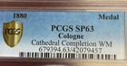 1880 COLOGNE COMPLETION MEDAL PCGS SP63 WHITE METAL — photo 6