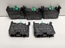 LOT OF 5 NEW OLD STOCK ALLEN-BRADLEY 10A 600V N.O. CONTACT BLOCKS 800F-X10