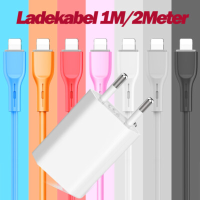 Für iPhone X Xs Xs Max 9 8 7 Se 2022 Ladegerät Netzeil Ladekabel 1M 2M