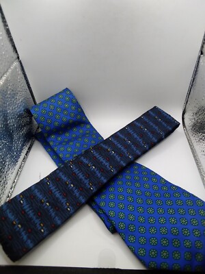 X2 Vintage Herren Krawatten Inc Made In Italy 100% Seide