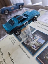 Vintage Aurora AFX HO scale AMC Javelin 5 slot car In Blue