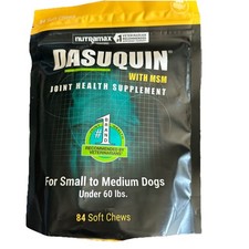 Dasuquin MSM Joint Health Supplement Small Medium Dogs Nutramax NEW 84 Chews