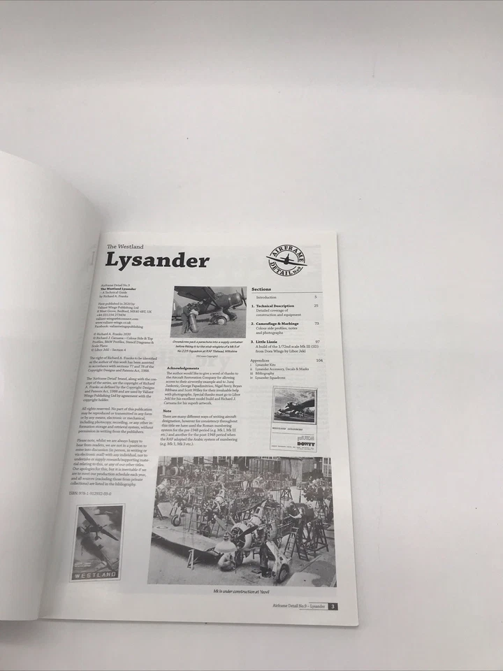 The Westland Lysander: A Technical Guide by Richard A Franks JS - Image 4 of 4