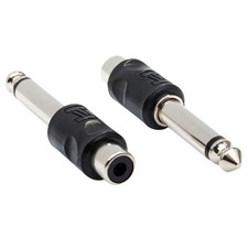 Hosa GPR-101 RCA Female to 1/4" TS Male Adapter