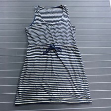 Levi's Established 1853 Blue Cream Striped Drawstring Waist Tank Dress XL