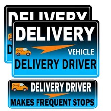 Flex Delivery Driver Car Magnet, 3PCS Frequent Stops Removable Set