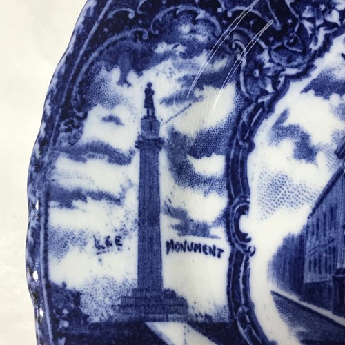 Souvenir Porcelain Plate New Orleans LA Landmarks Blue White Vintage England - Picture 5 of 7
