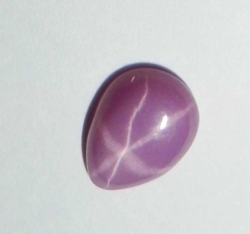 Opaque Star Ruby Pear 8x6 mm Cabochon 6 Rayed Lab-created Stone 10 pieces Lot - Image 4 of 4