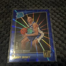 2018-19 Panini Donruss Rated Rookies Landry Shamet #158 Blue Laser /49 76ers RC