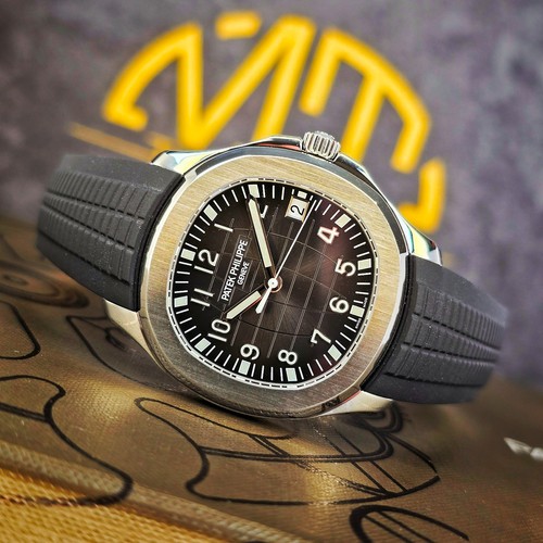 PATEK PHILIPPE AQUANAUT 40MM 5167A-001 STEEL BLACK DIAL RUBBER STRAP B&P