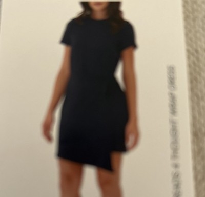 Threads 4 Thought Navy Wrap Dress Short Sleeve, Size Small, NWT