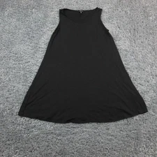 COMFY USA Dress Womens Medium Black A-Line Sleeveless Swing Modal Made in USA