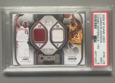 2009-10 SP Game Used Combo Materials Lebron James Magic Johnson #CM-LM /155