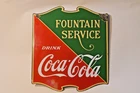 vintage coca cola two-sided sign original porcelain