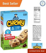 58-Count Chewy Granola Bars, Chocolate Chip Flavor - Nutritious On-the-Go Snack