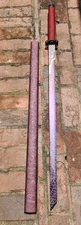 40" Steel Ninja Japanese Samurai Sword Straight Fantasy 29" Blade With Scabbard