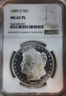 1889 O MORGAN DOLLAR! NGC MS62 PL! STUNNING! MUST HAVE! FABULOUS! NR #VIP120
