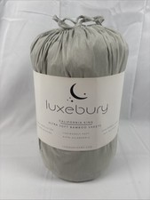 Luxebury Ultra Soft Bamboo Sheets 4 Piece Sheet Set Olive Green Cal King 84-72  