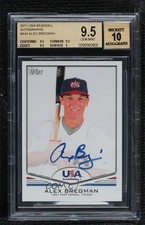 2011 Topps USA Baseball Team Alex Bregman #USA-A44 BGS 9.5 GEM MINT Auto 0dj0